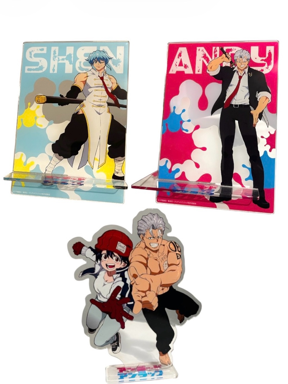 Undead Unluck Shen, Andy, and Fuko Acrylic Comic Stands
